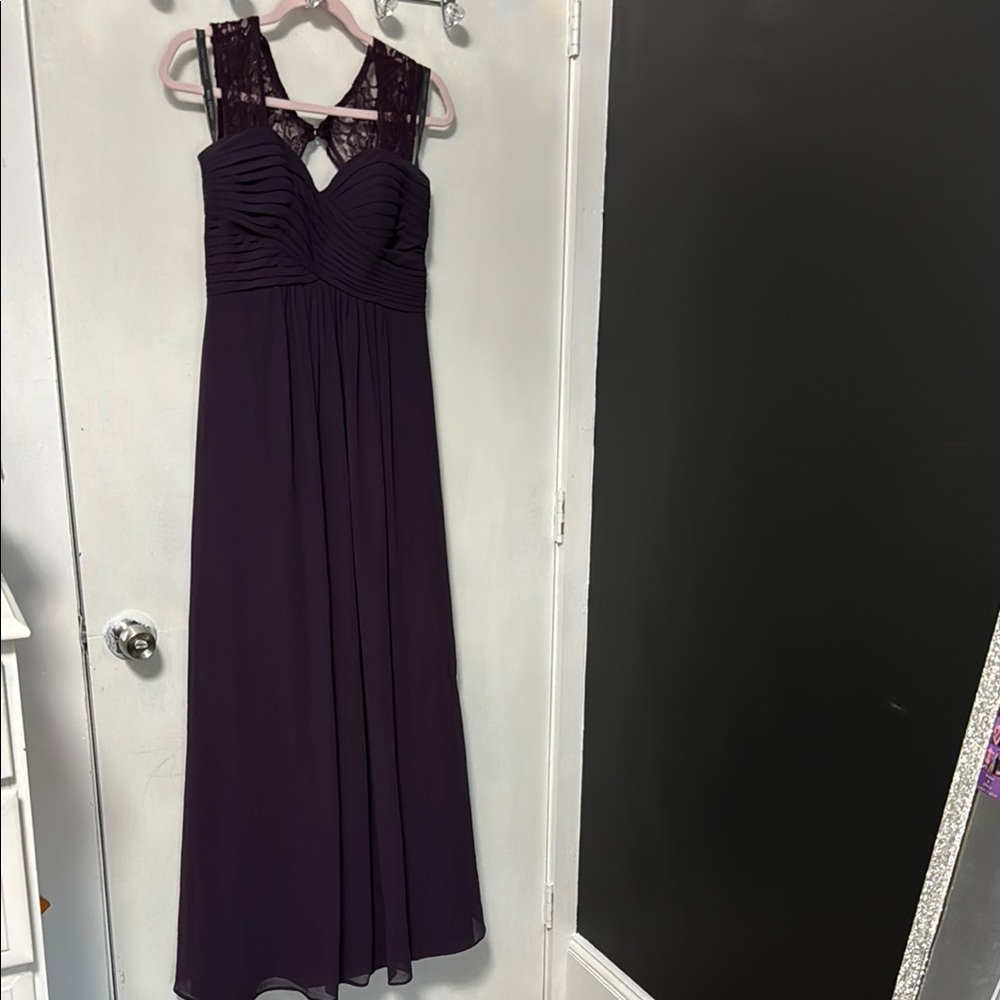 Bill Levkoff Deep Purple Maxi Dress